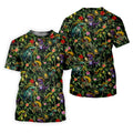 Hawaiian Dinosaur Sombreros Tacos Fun Golf Shirt, Cinco De Mayo Celebration Golf Shirts For Men