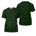 Neon Green Cocktails Three Leaf Clover St Patrick's Day Golf Shirt, Golf Gift For Men, Golf Shirts For Men