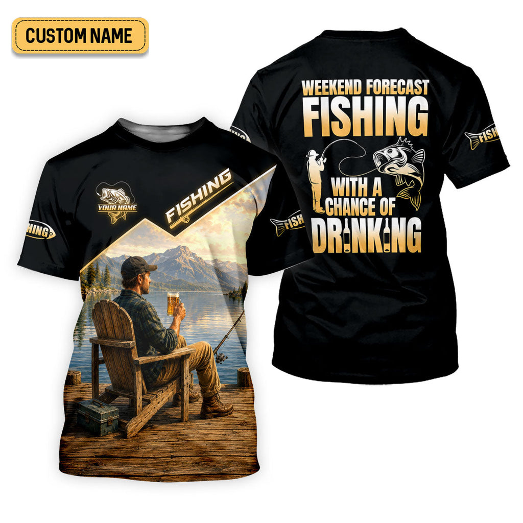 Weekend Forecast Fishing With A Chance Of Drinking UPF Shirt, Womens Fishing Shirt