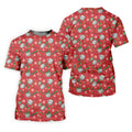 Funny Golf Ball Red Christmas Golf Shirt, Men's Funny Golf Shirts, Christmas Golf Gift