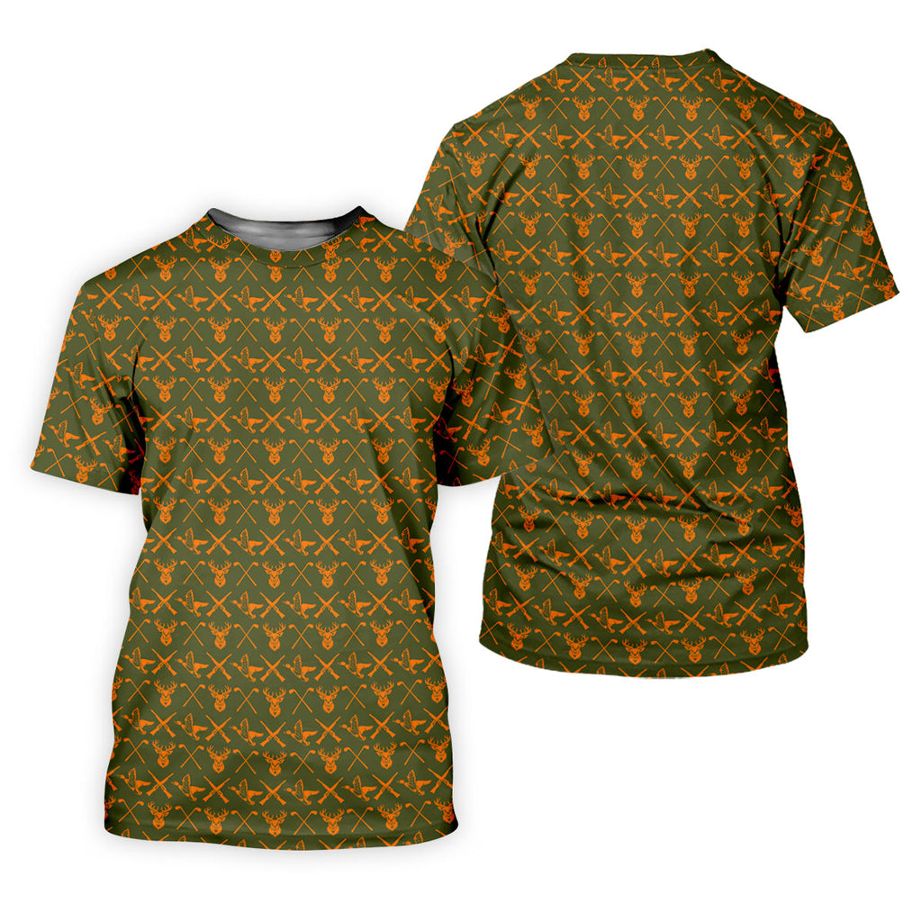 Duck And Deer Hunting Themed Golf Tops For Men, Golf Shirts For Men, Golf Gift For Dad
