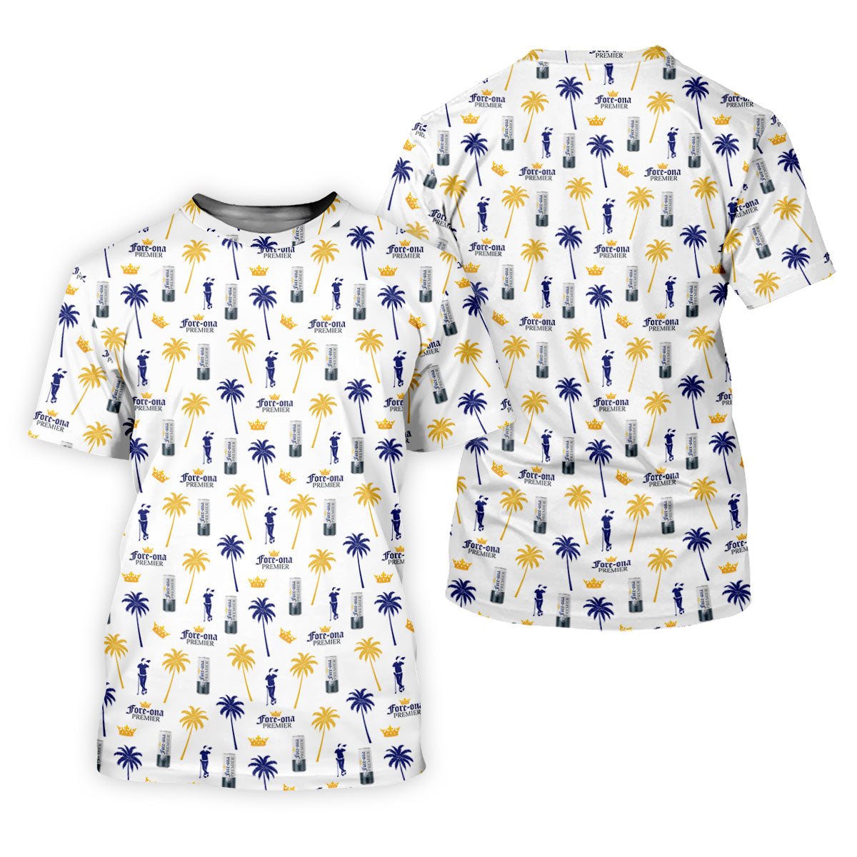 Fore-ona Premier Find Your Fairway Golfer Drinking Men's Funny Golf Shirts, Golf Shirts For Men