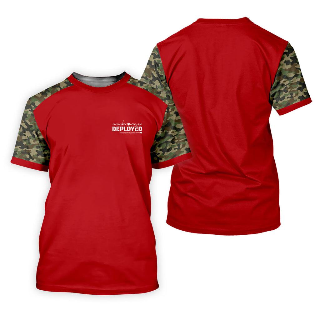 Remember Everyone Deployed Camo Red Patriotic 4th Of July Golf Shirt, 250th Anniversary Golf Shirts For Men