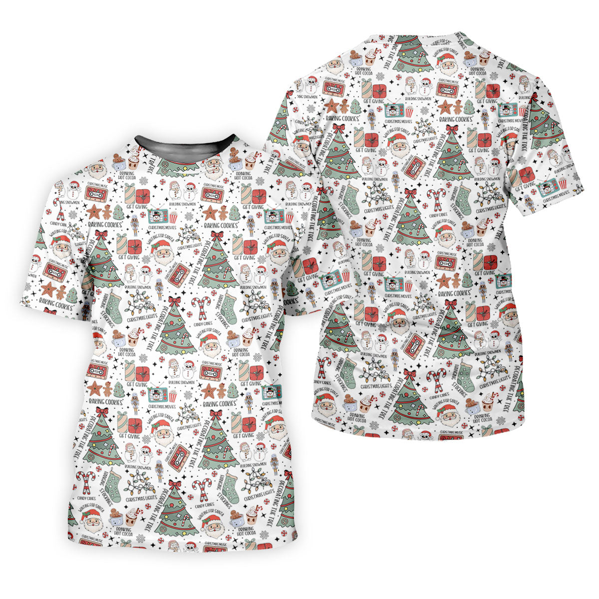 Tis The Season Santa Claus White Men's Golf Polo Shirts, Christmas Golf Shirt, Polo Shirts For Men