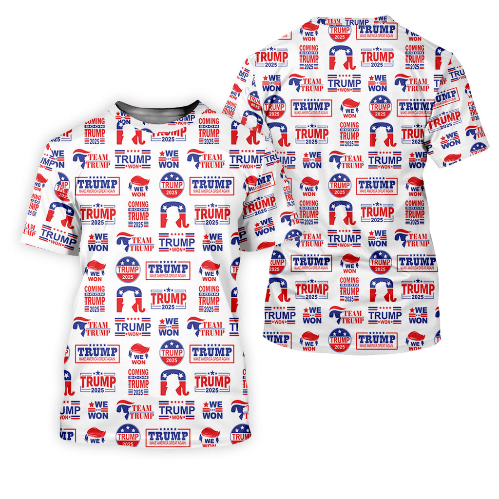 Coming Soon Trump Pattern Christmas Golf Tops For Men, Christmas Golf Shirt, Men Golf Apparel