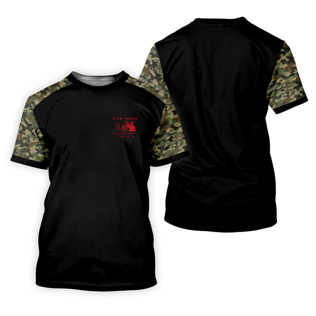 RED Friday Camo Black Patriotic 4th Of July Golf Shirt, 250th Anniversary Golf Shirts For Men