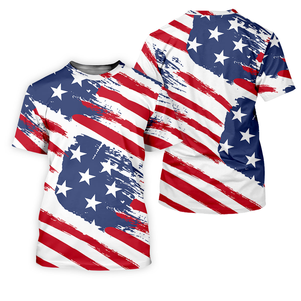 Distressed America Flag Pattern Golf Tops For Men, 250th Anniversary Golf Shirts For Men, Polo ShirtFor Men