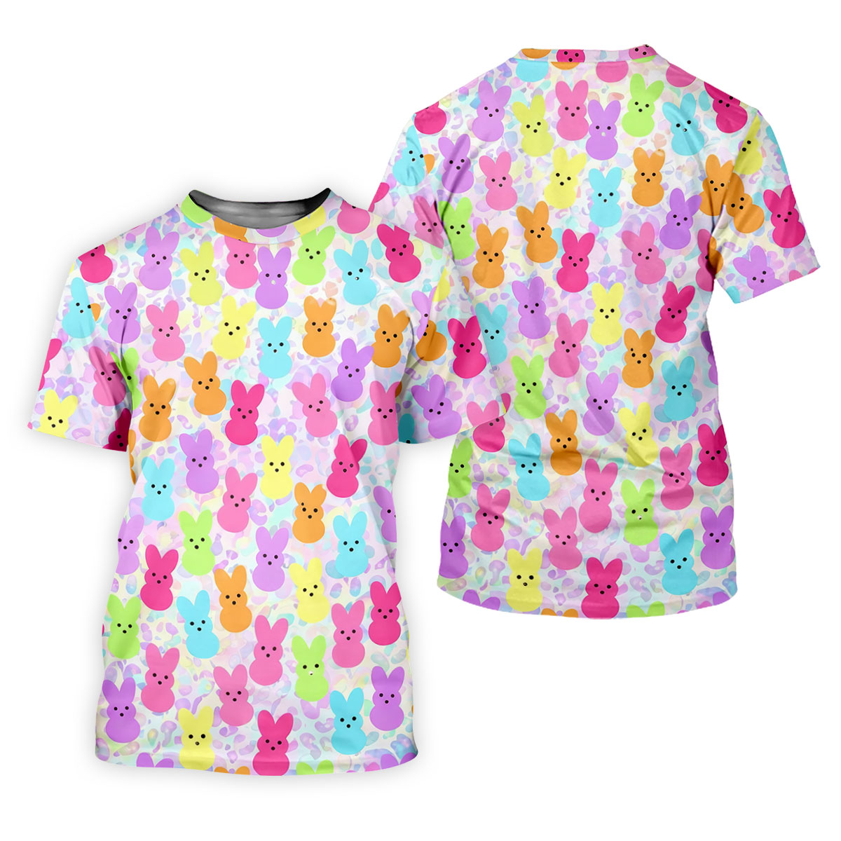Pastel Easter Peeps Golf Shirts For Men, Cute Golf Outfit, Men's Funny Golf Shirts, Polo Shirts For Men