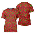 Cartoon Mustach Funny Cactus Cinco De Mayo Celebration Fiesta Themed Red Golf Shirts For Men
