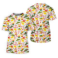 Mexican Fiesta Seamless Pattern Golf Tops For Men, Cinco De Mayo Celebration Golf Shirts For Men