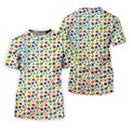 Autism Awareness Jigsaw Puzzle Pieces Rainbow Paint Splatter Men's Golf Shirt, Polo ShirtFor Men