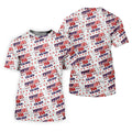 America 250 Tropical Floral 4th Of July Golf Shirt, Patriotic Golf Shirt, Golf Shirts For Men