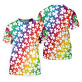 Rainbow Shamrock St Patrick's Day Golf Shirt, Golf Tops For Men, Polo ShirtFor Men, Golf Shirts For Men