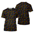 Rainbow Infinity Symbol Autism Awareness Colorful Handprint Golf Shirts For Men, Polo Shirts For Men