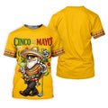 Margarita Man Cinco De Mayo Celebration Yellow Golf Shirt, Fiesta Theme Golf Shirts For Men