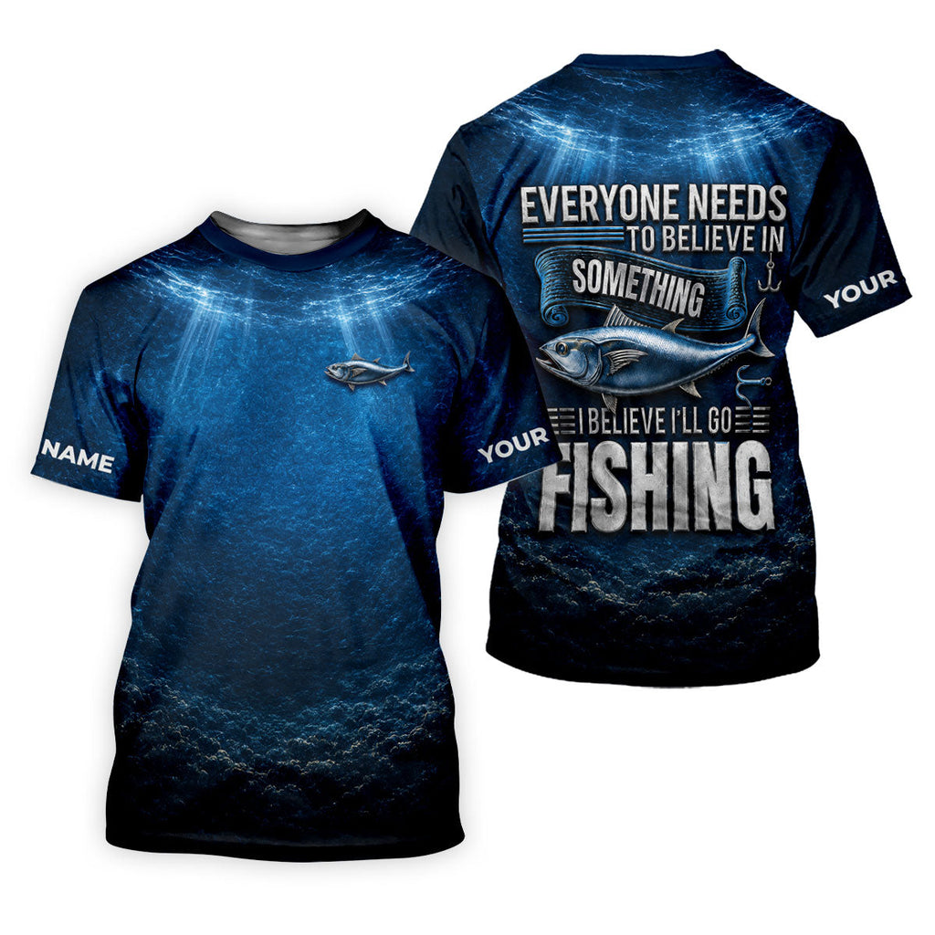 I Believe I'll Go Fishing UPF Shirt, Long Sleeve Fishing Shirt, Mens Fishing Shirts