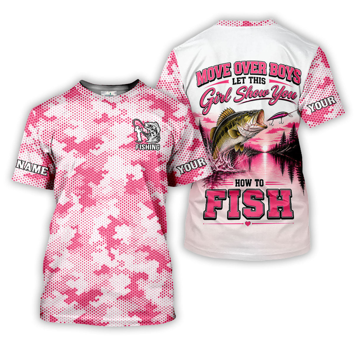 Move Over Boys Let This Girl Show You How To Fish UPF Shirt, Mens Fishing Shirt