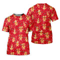 Cute Gingerbread Classic Cartoon Characters Christmas Golf Shirt, Fun Golf Shirts For Men, Golf Gift For Men