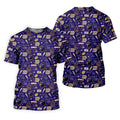 Purple Raven Metallic Gold With Purple Sport Polo, American Football League Gift Ideas For Football Fans
