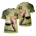 Hot Beauty Men's Funny Golf Shirts, Retro Golf Shirt, Polo Shirts For Men, Golf Shirts For Men