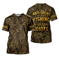 Rather Be Fishing Than Talking To Idiots UPF Shirt, Fishing Shirt For Men, Mens Fishing Shirt