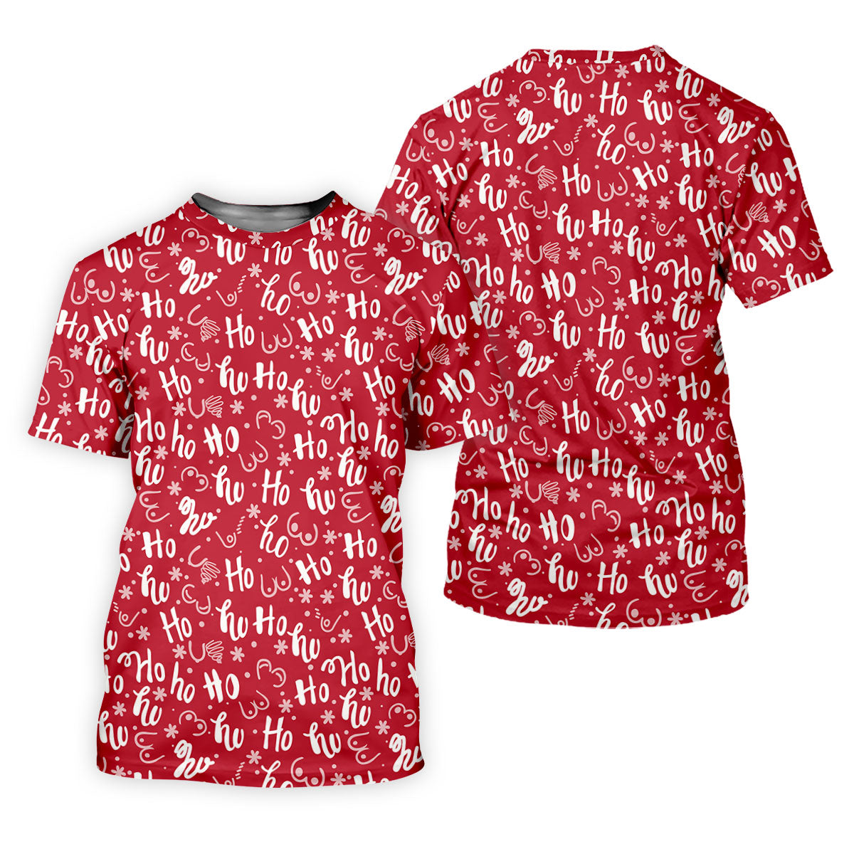 Funny Red Xmas Golf Tops For Men, Men's Funny Golf Shirts, Christmas Golf Gift, Polo Shirts For Men