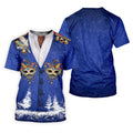 Masquerade Mask Feather Mardi Gras Glitter Print Blue Golf Shirt, Polo Shirts For Men, Golf Shirts For Men