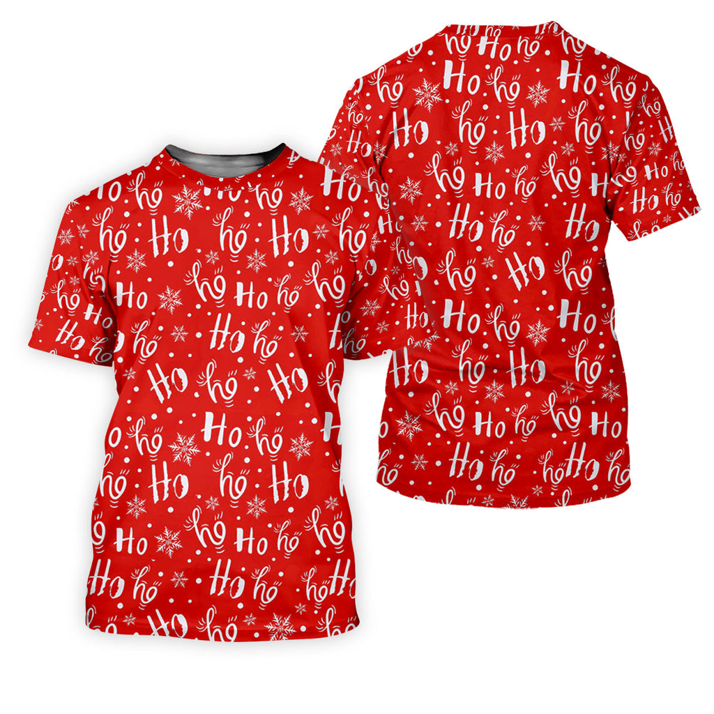 Ho Ho Ho Red Christmas Golf Tops For Men, Fun Golf Shirts For Men, Christmas Golf Shirt, Polo ShirtFor Men
