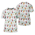 Classic Christmas Characters Golf Tops For Men, Cute Golf Outfit, Fun Golf Shirts For Men, Christmas Golf Shirt