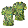 Paisley Print Green Golf Shirt, Golf Tops For Men, Polo Shirts For Men, Golf Shirts For Men