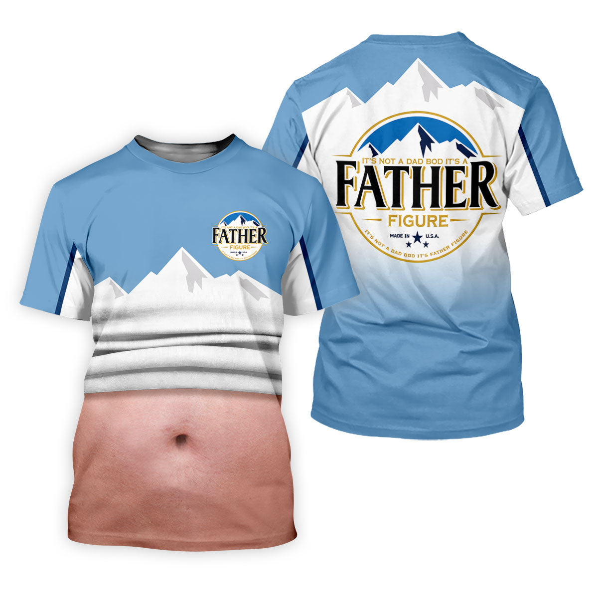 It's Not A Dad Bod It's A Father Figure Men's Funny Golf Polo Shirts, Father's Day Golf Shirt, Golf Gift For Dad