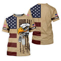 250 Years Bald Eagle American Flag Vintage Golf Shirt, Patriotic 4th Of July Golf Shirts For Men