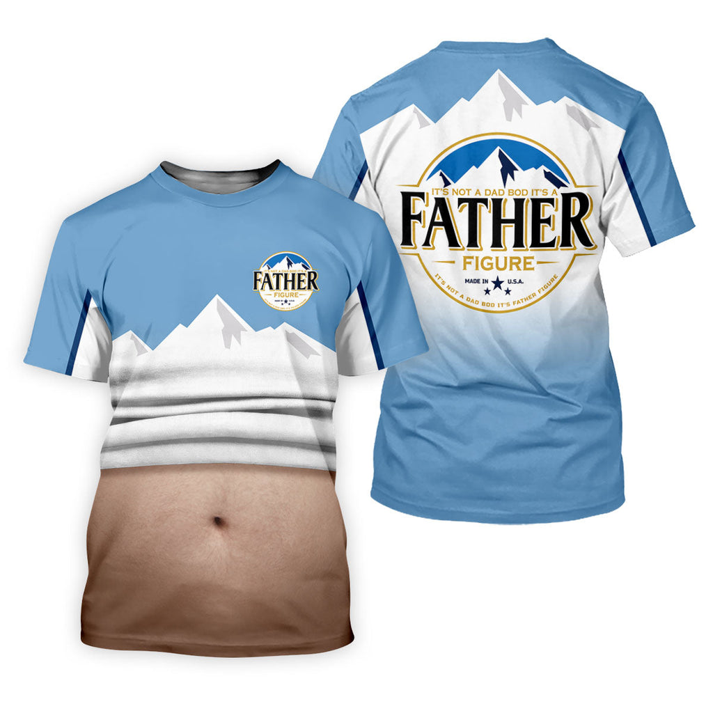 It's Not A Dad Bod It's A Father Figure Men's Funny Golf Polo Shirts, Father's Day Golf Shirt, Golf Gift For Dad