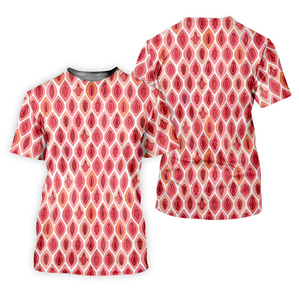 Funny Geometric Pink Golf Shirt, Fun Golf Shirts For Men, Golfing Apparel, Golf Shirts For Men