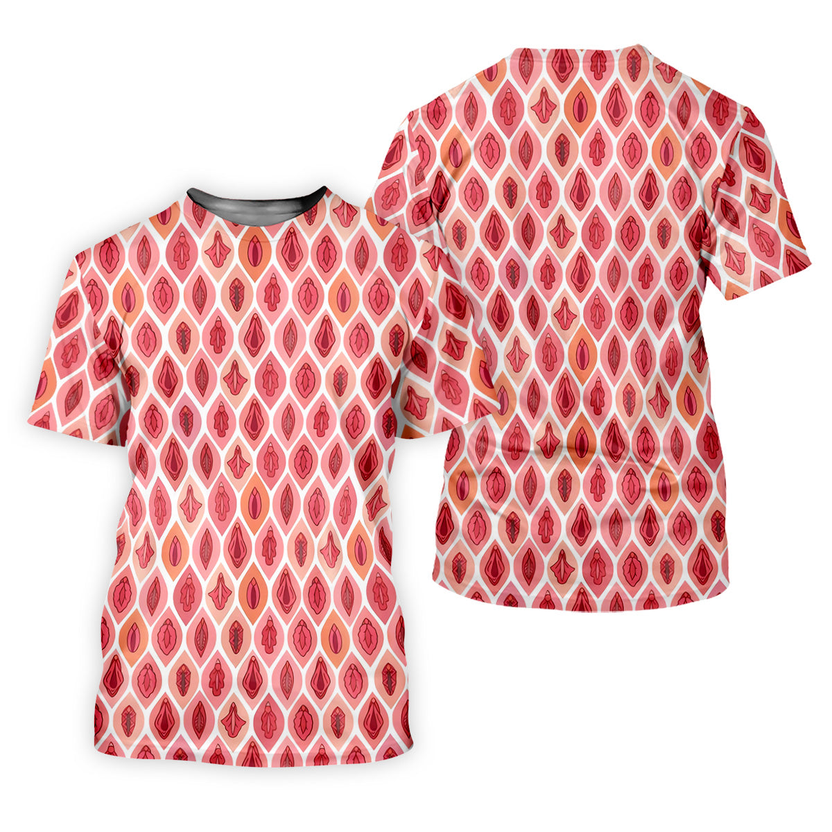 Funny Geometric Pink Golf Shirt, Fun Golf Shirts For Men, Golfing Apparel, Golf Shirts For Men