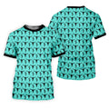 Longhorn Cow Skull Western Theme Peacock Blue Golf Tops For Men, Polo Shirts For Men, Golf Shirts For Men