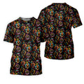 Neon Turkey Thanksgiving Golf Tops For Men, Polo Shirts For Men, Golf Gift For Men, Golfing Apparel
