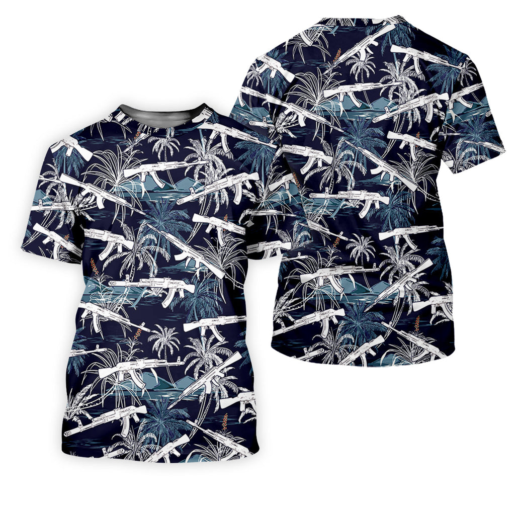 Dark Blue Color Army Theme Hawaiian Golf Polo, Golf Shirts For Men, Polo Shirts For Men