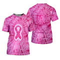 Breast Cancer Pink Tie Dye Men Golf Shirt, Breast Cancer Awareness Shirt, Golf Shirts For Men