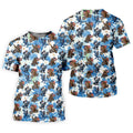 Patriotic Bald Eagle Funny T-Rex Bigfoot Hawaiian Golf Shirt, 250 Years 4th Of July Golf Shirts For Men