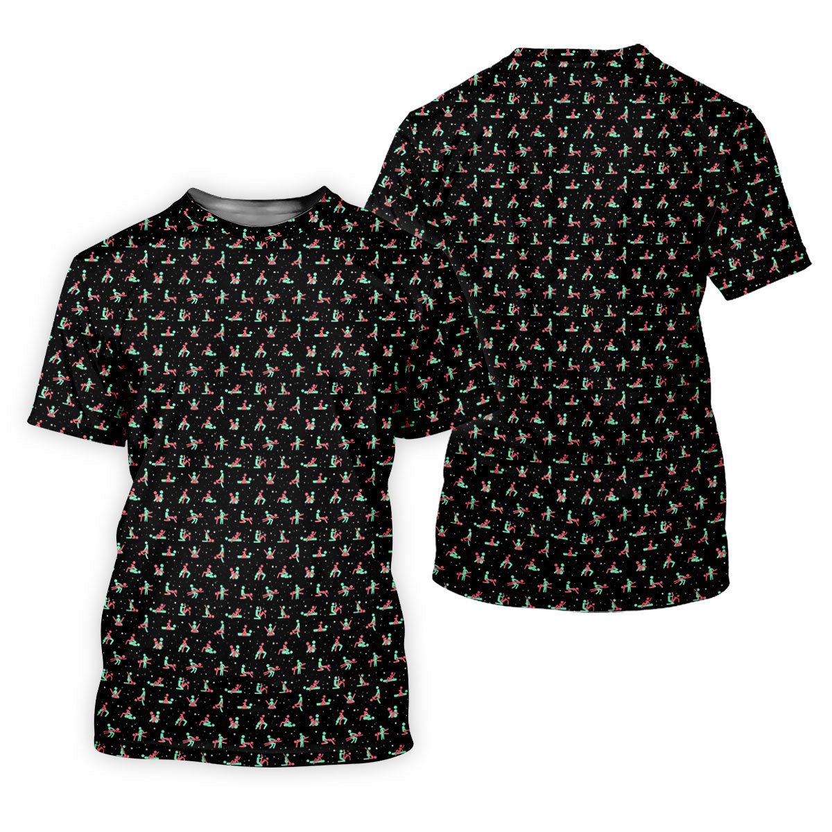 Naughty Couple Snow Pattern Christmas Golf Shirt, Fun Golf Shirts For Men, Golf Gift For Him, Polo ShirtFor Men