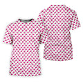 The Pink Taco Seamless Pattern White Golf Shirt, Golf Tops For Men, Tacos Lover Golf Gift For Men