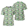 Leopard Pattern St Patrick's Day Shamrock Golf Shirt, Fun Golf Shirts For Men, Polo Shirts For Men