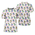 Easter Dinosaur Gradient Pattern Men's Funny Golf Shirts, Golf Shirts For Men, Polo ShirtFor Men