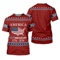 America 250th Anniversary 1776-2926 Red Golf Shirt, 4th Of July Patriotic Golf Shirts For Men