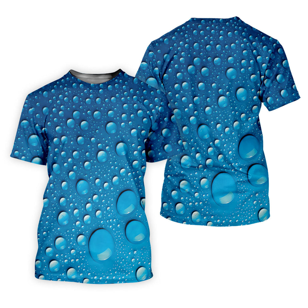 Rain Drops Blue Golf Shirt, Golf Tops For Men, Golf Shirts For Men, Polo Shirts For Men