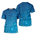 Rain Drops Blue Golf Shirt, Golf Tops For Men, Golf Shirts For Men, Polo Shirts For Men