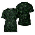 Dinosaurs In The Forest Deep Forest Green Hawaiian Golf Shirt, Polo Shirts For Men