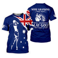 Real Grandpas Play Golf Then Take A Nap Australia Flag Print Men's Funny Golf Shirts, Polo Shirts For Men