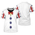 Creepy Clown Horror Cosplay Fun Golf Shirts For Men, Funny Halloween Polo Shirts For Men, Cool Golf Gift